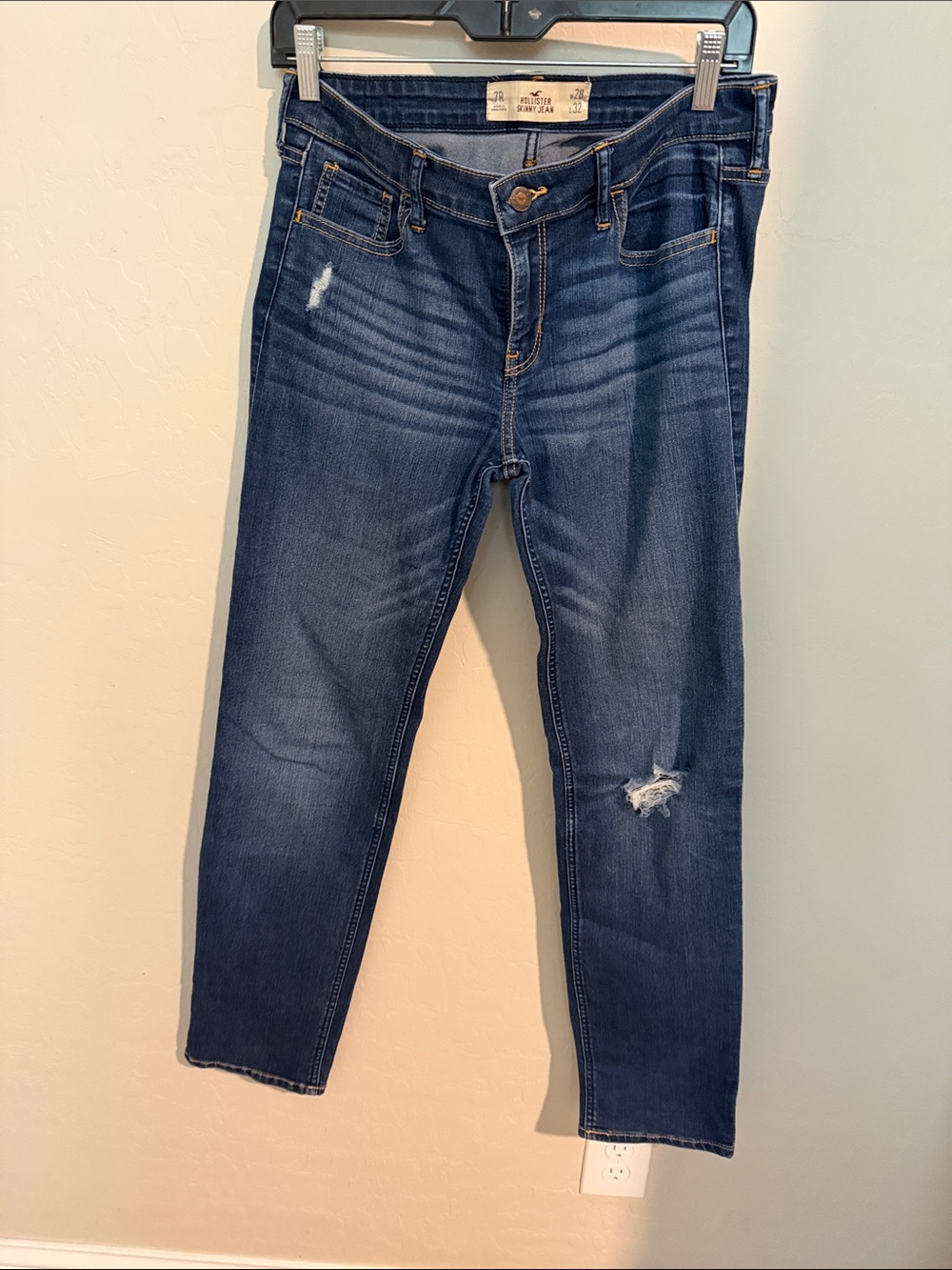 Dark Blue Distressed Women's Jeans